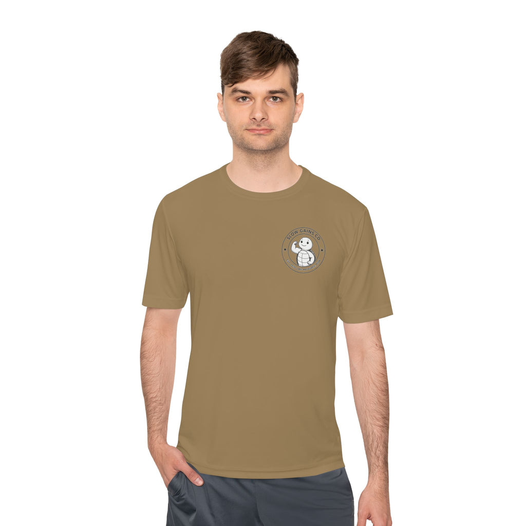 Slow Gains Co. - Breathable Activewear Training Tee for Men & Women - Logo