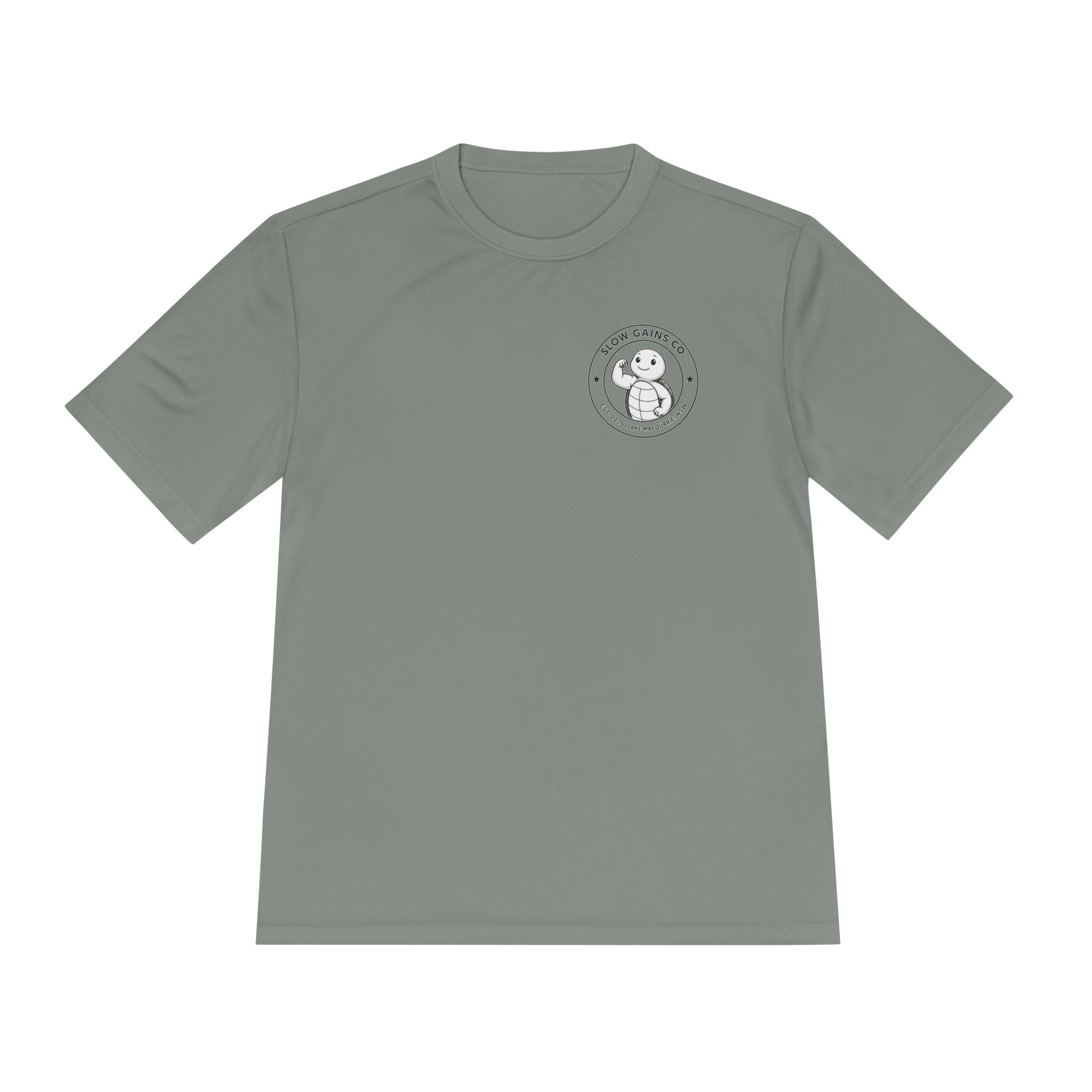 Slow Gains Co. - Breathable Activewear Training Tee for Men & Women - Logo