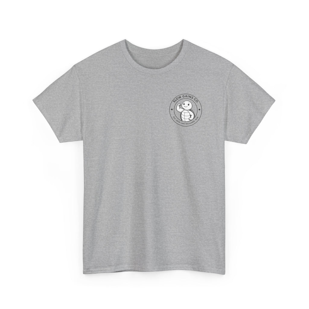 Slow Gains Co Turtle Gym T-Shirt – Casual Fitness Tee - Recovery