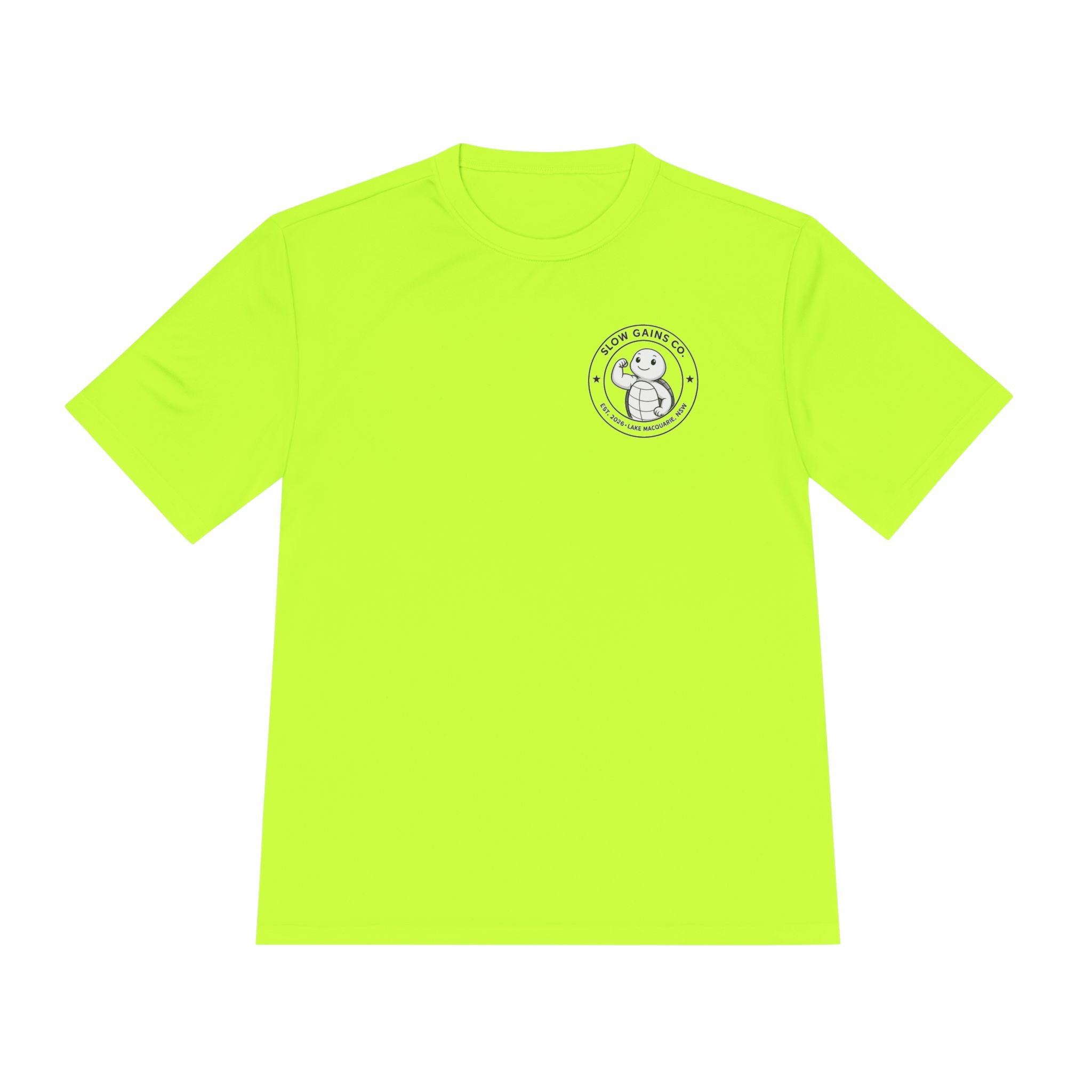 Slow Gains Co. - Breathable Activewear Training Tee for Men & Women - Logo