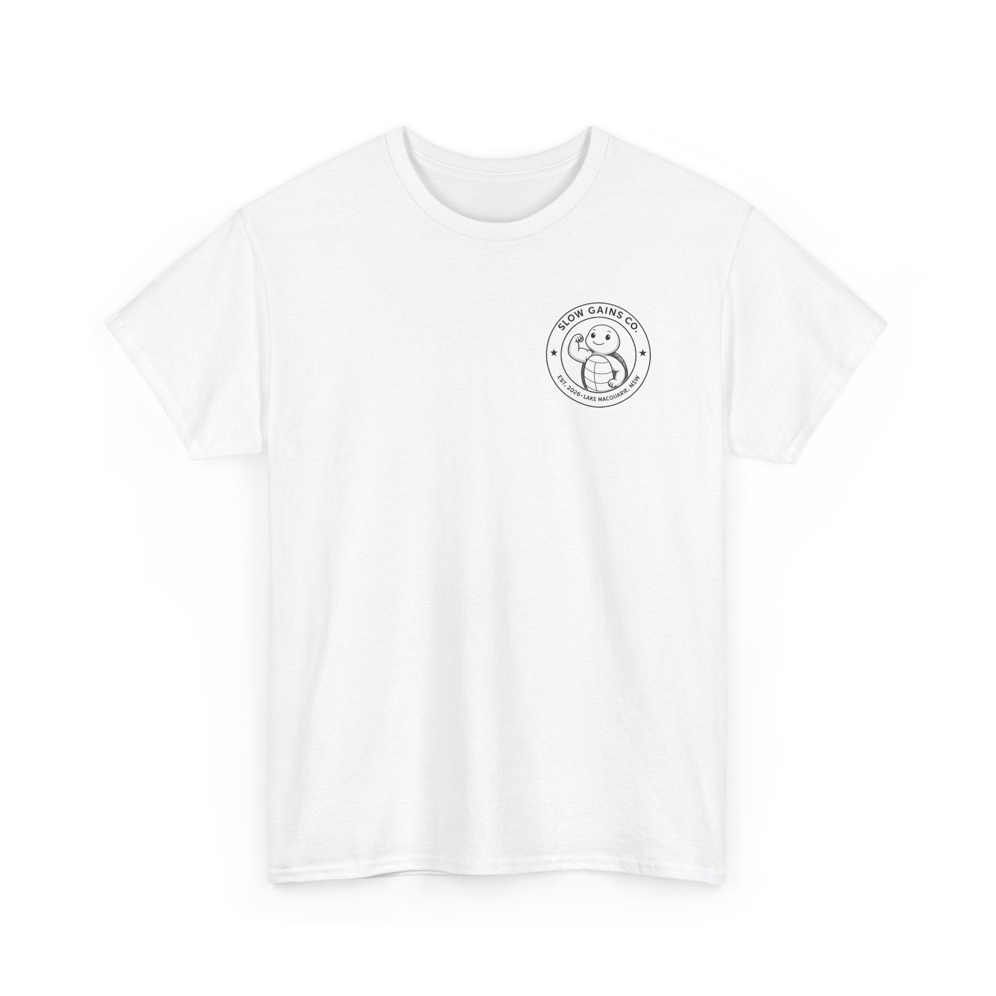 Slow Gains Co Turtle Gym T-Shirt – Casual Fitness Tee - Recovery