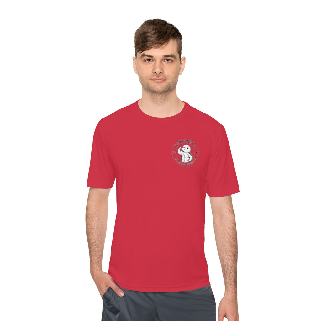 Slow Gains Co. - Breathable Activewear Training Tee for Men & Women - Logo