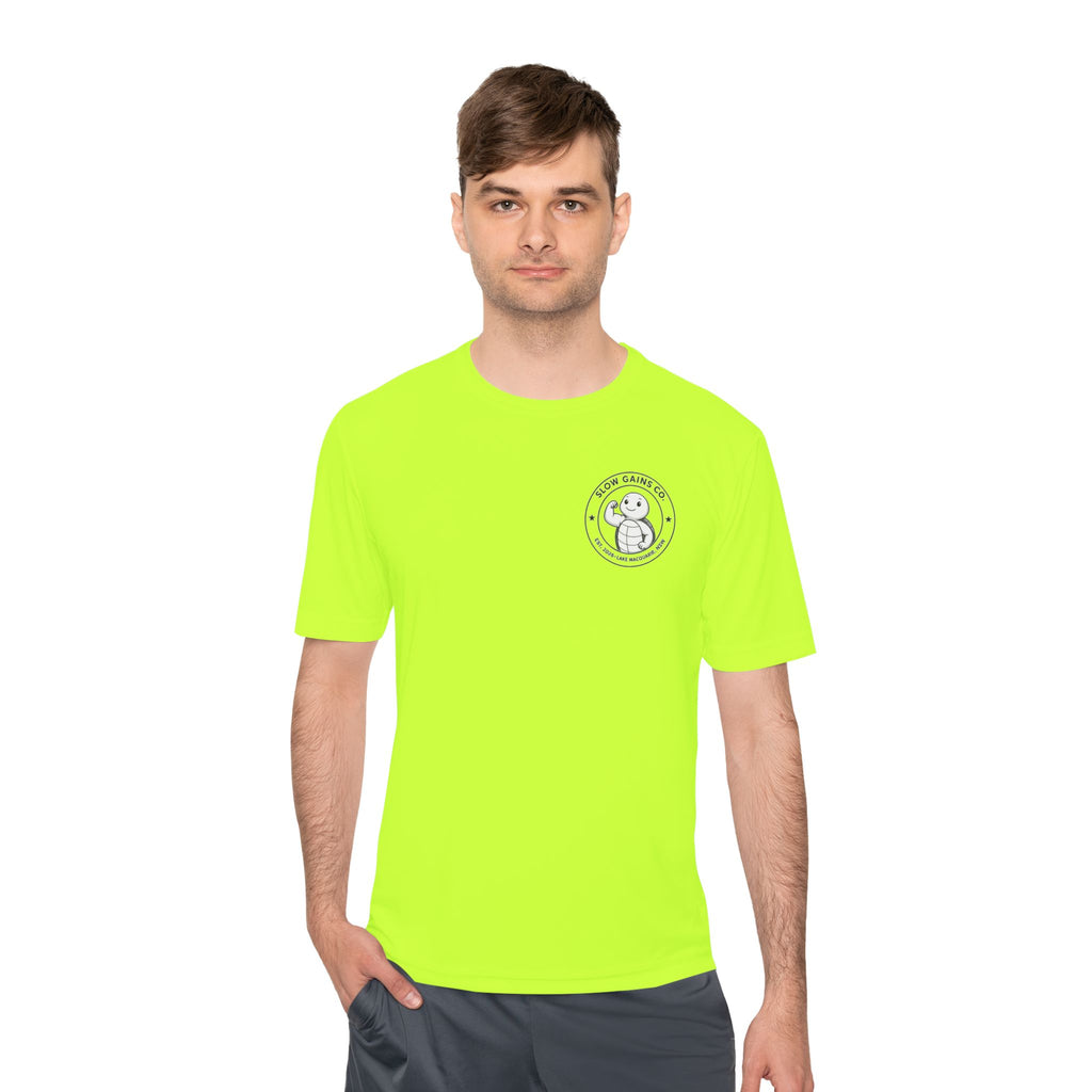 Slow Gains Co. - Breathable Activewear Training Tee for Men & Women - Logo