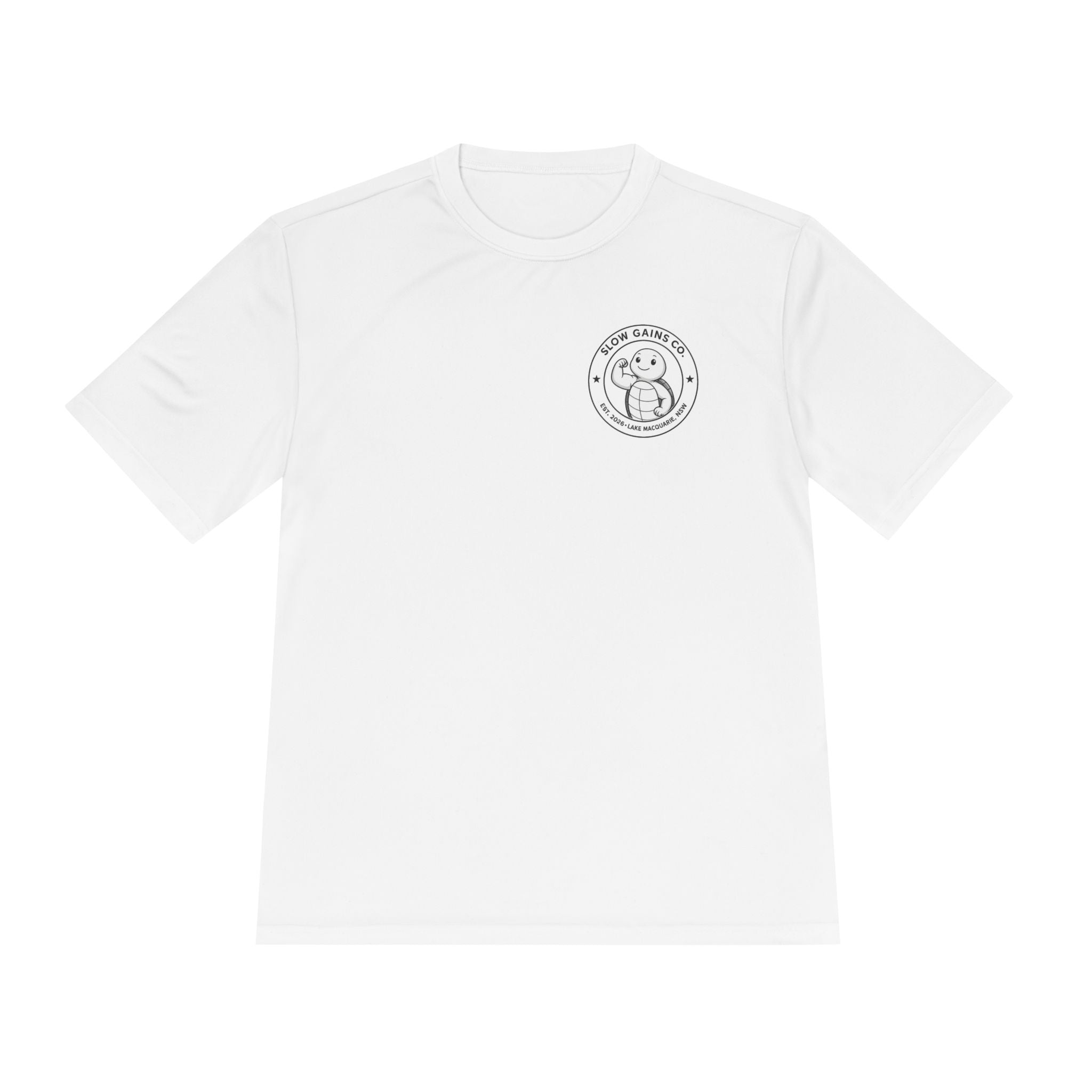 Slow Gains Co. - Breathable Activewear Training Tee for Men & Women - Logo