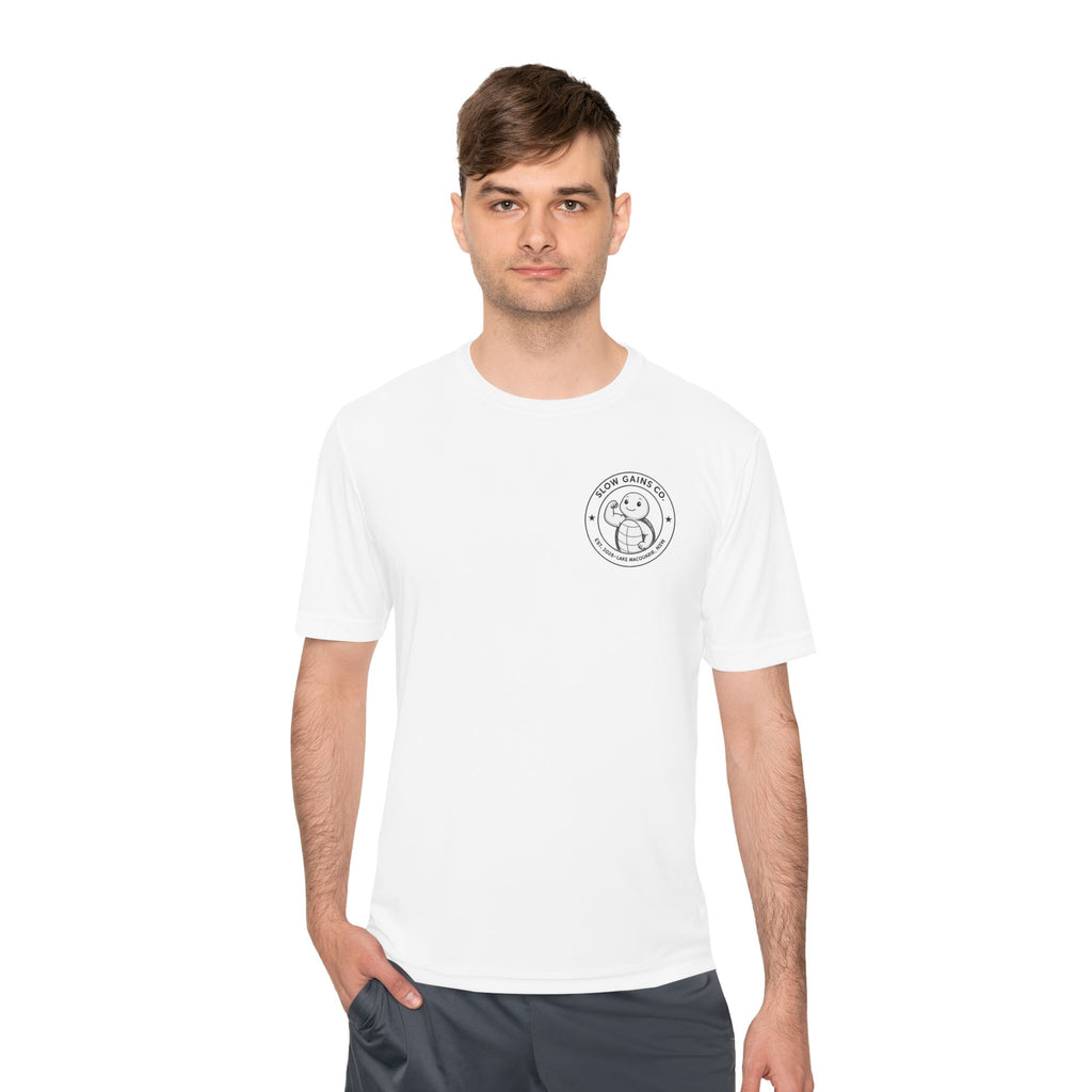 Slow Gains Co. - Breathable Activewear Training Tee for Men & Women - Logo