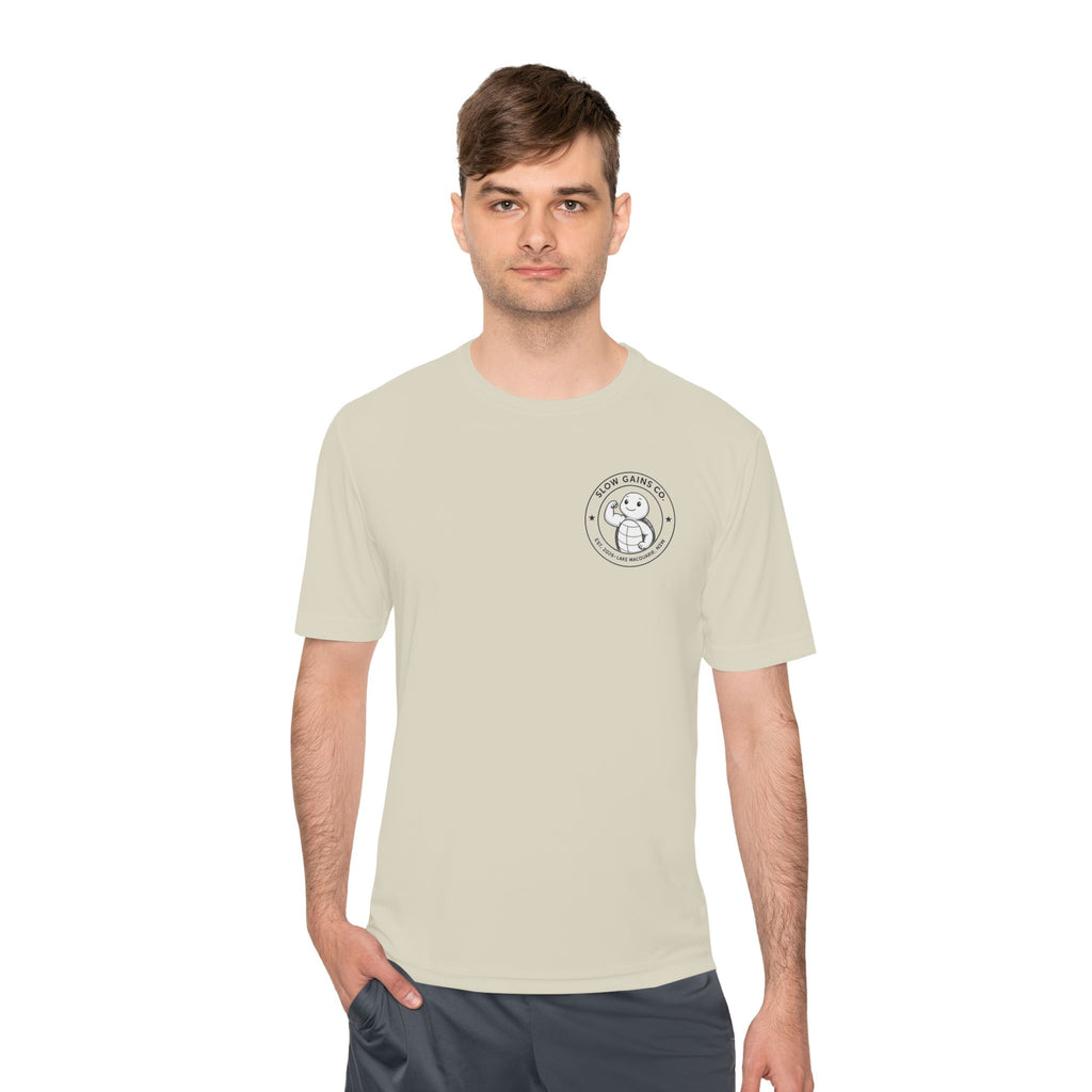 Slow Gains Co. - Breathable Activewear Training Tee for Men & Women - Logo