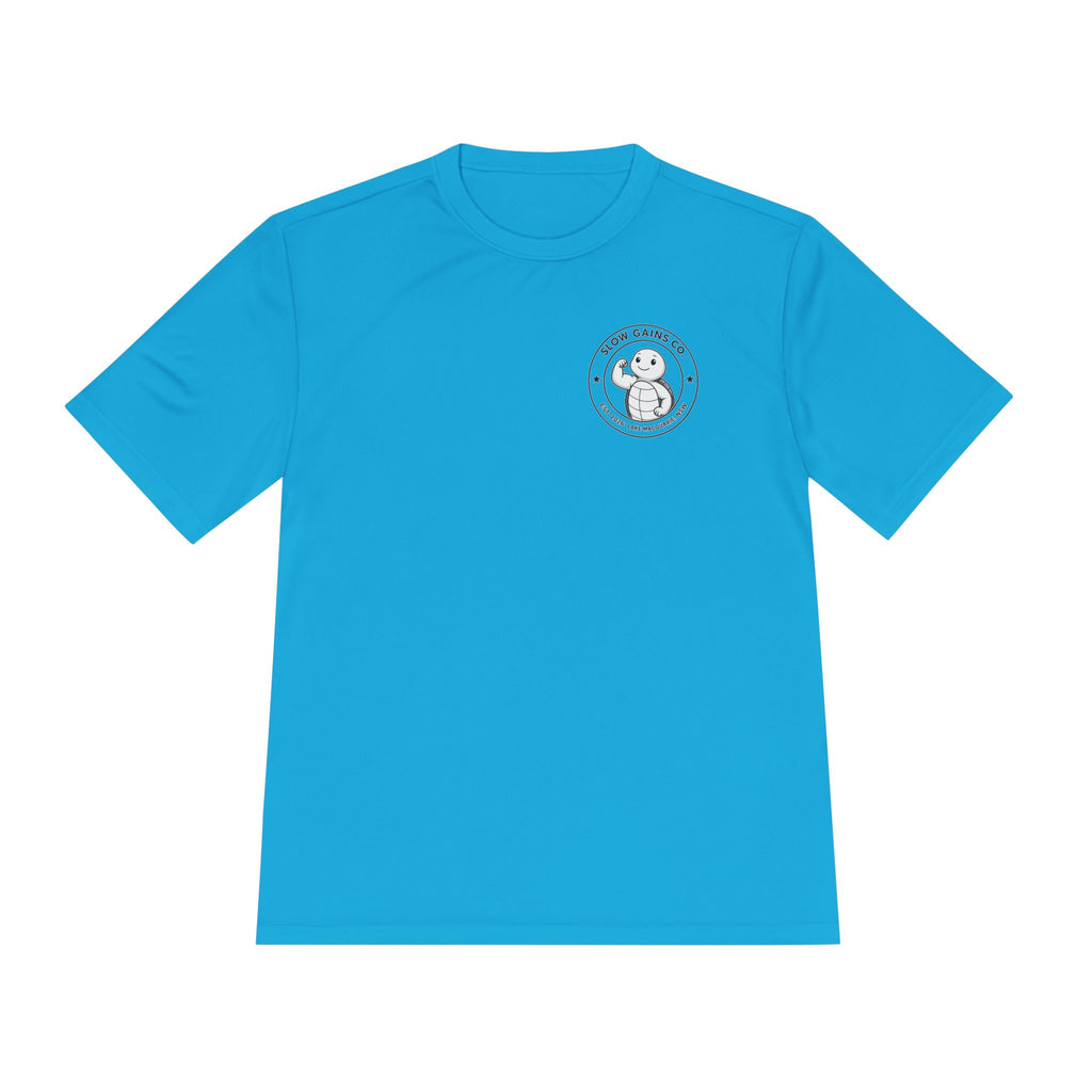 Slow Gains Co. - Breathable Activewear Training Tee for Men & Women - Logo