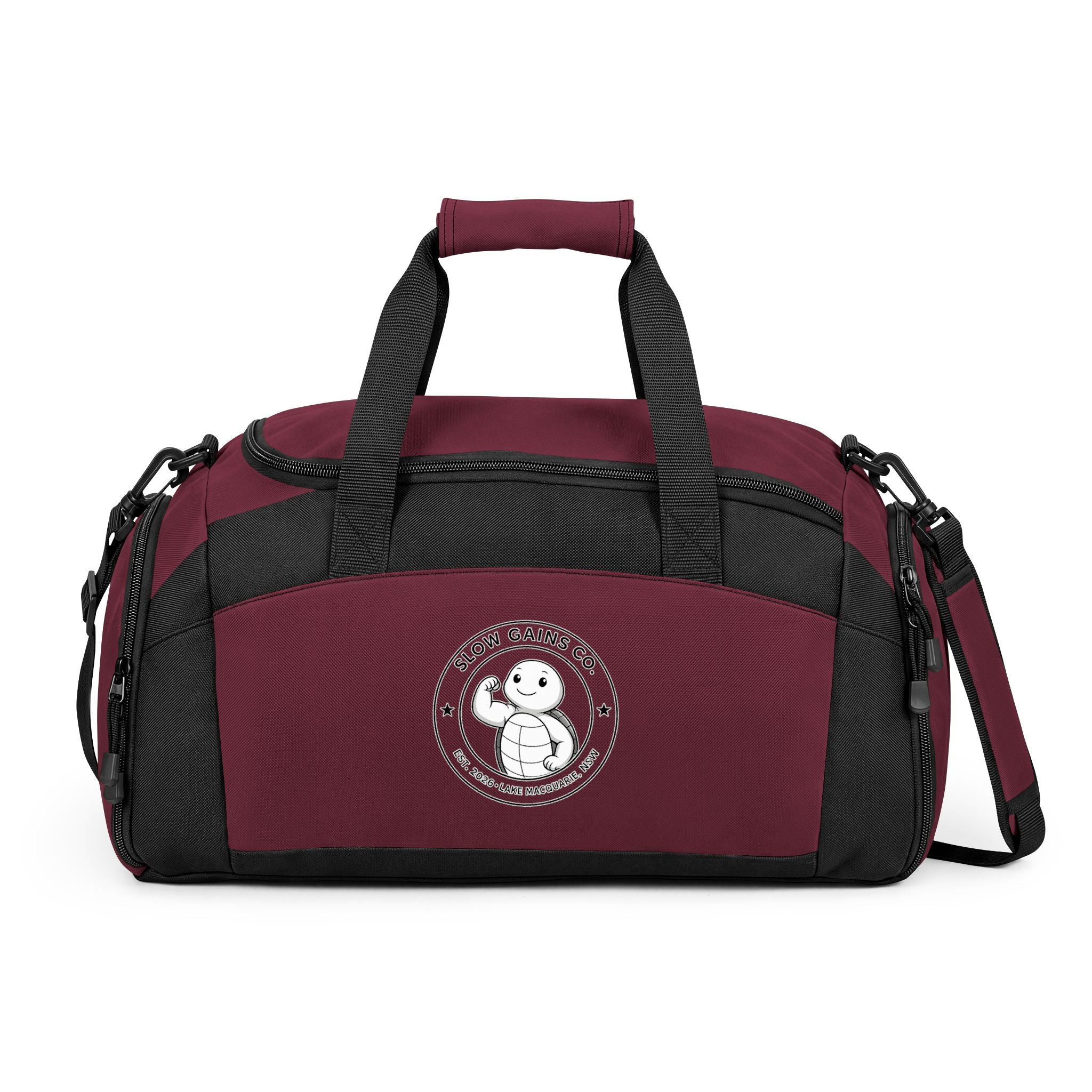 Slow Gains Co. Unisex Gym Duffel Bag – Training & Travel Edition