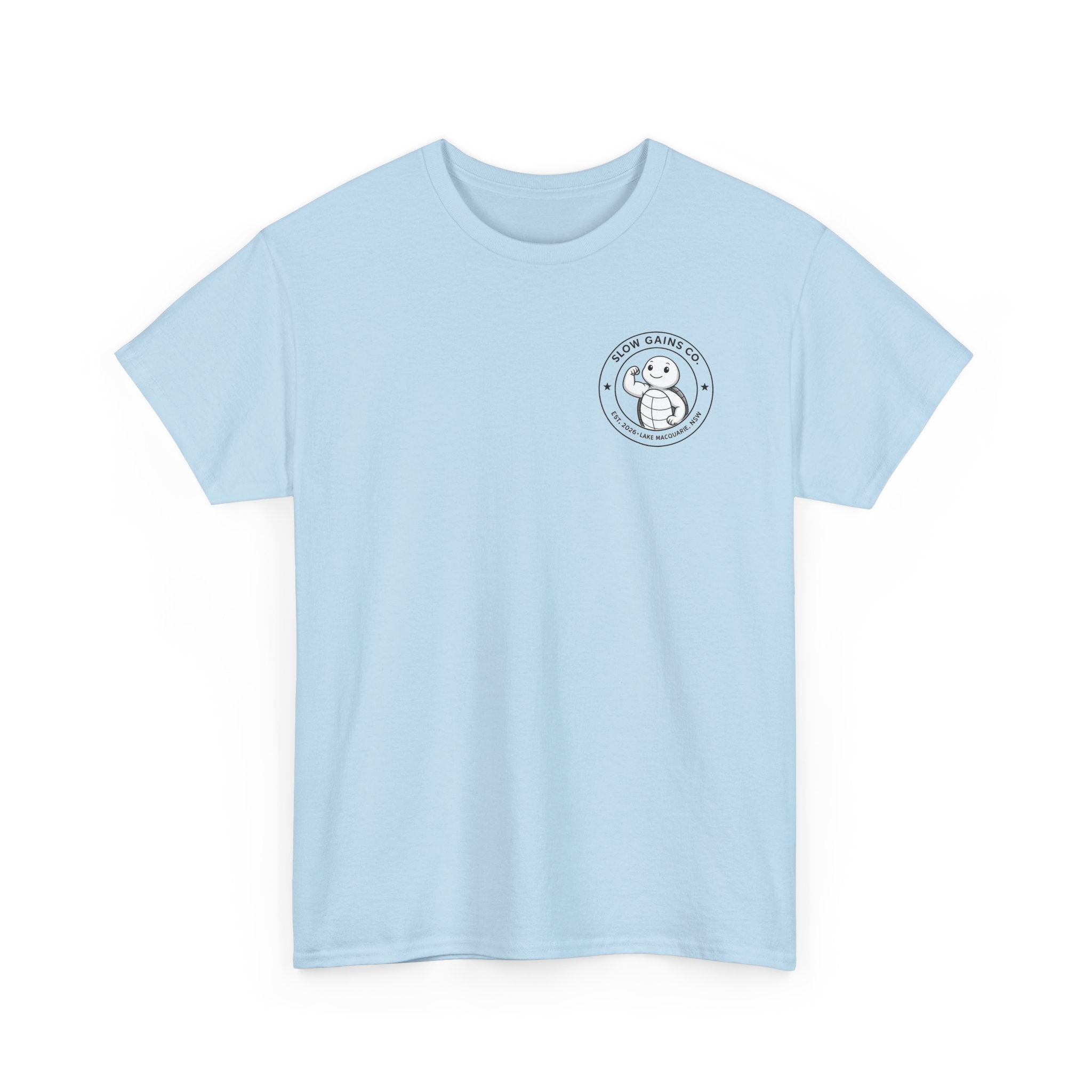 Slow Gains Co Turtle Gym T-Shirt – Casual Fitness Tee - Recovery