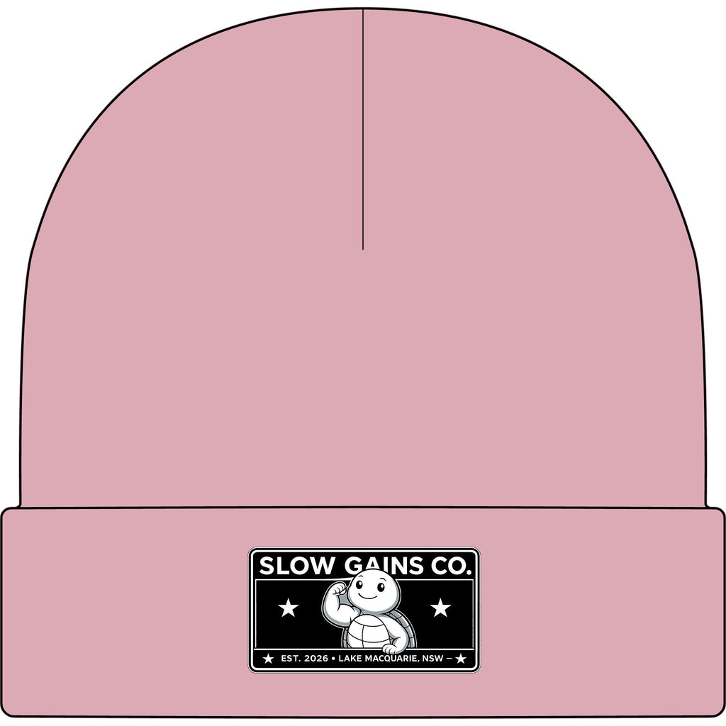 Slow Gains Co. - Unisex Ribbed Cuff Beanie – Gym & Lifestyle Wear