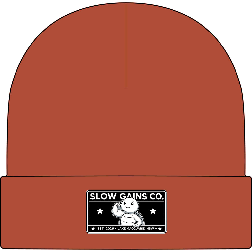 Slow Gains Co. - Unisex Ribbed Cuff Beanie – Gym & Lifestyle Wear