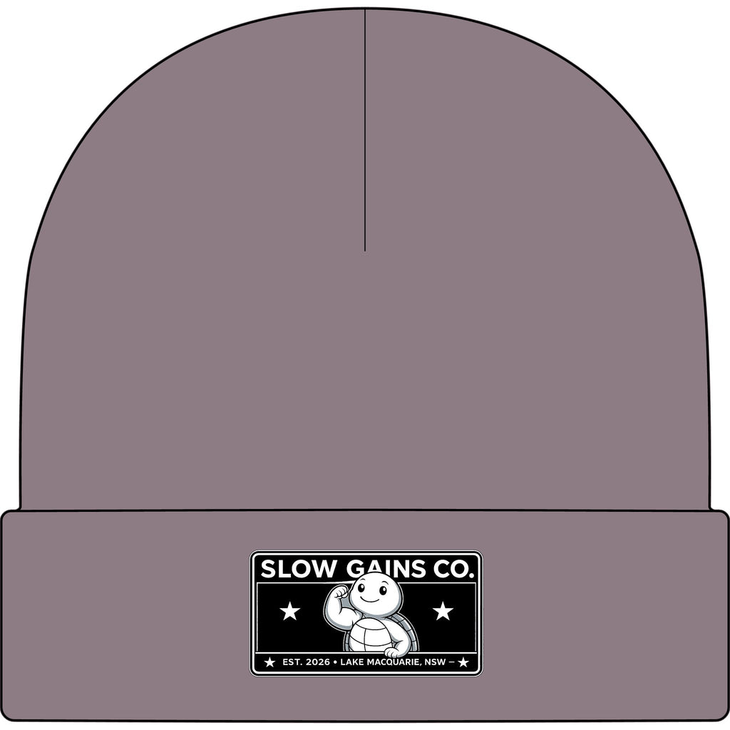 Slow Gains Co. - Unisex Ribbed Cuff Beanie – Gym & Lifestyle Wear