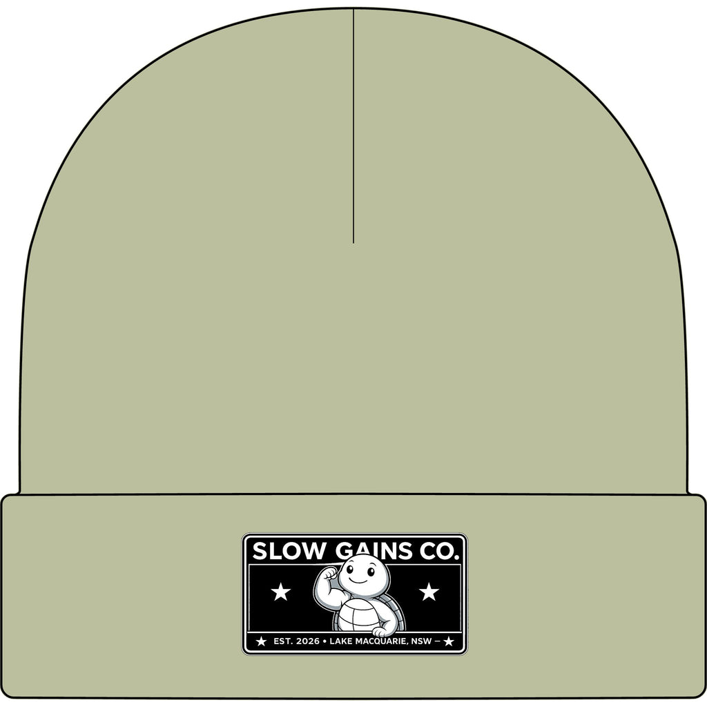Slow Gains Co. - Unisex Ribbed Cuff Beanie – Gym & Lifestyle Wear