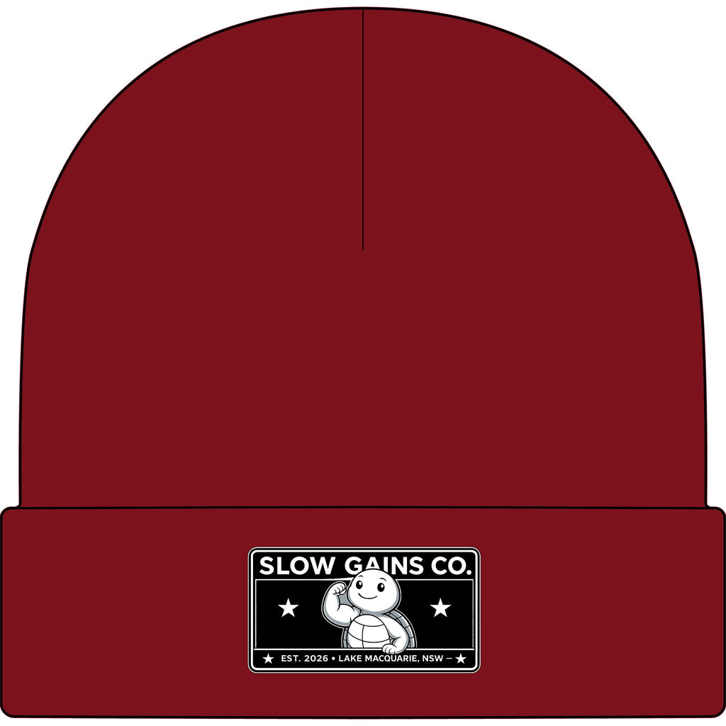 Slow Gains Co. - Unisex Ribbed Cuff Beanie – Gym & Lifestyle Wear
