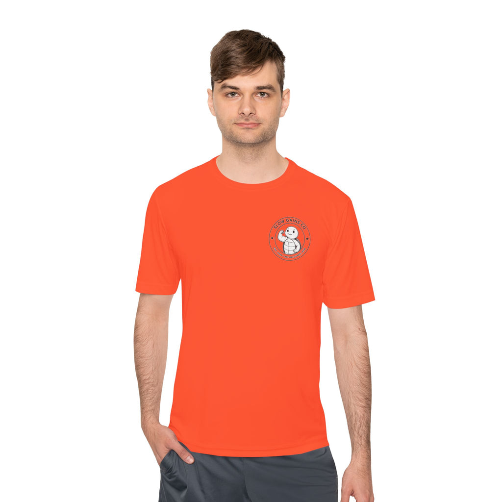 Slow Gains Co. - Breathable Activewear Training Tee for Men & Women - Logo