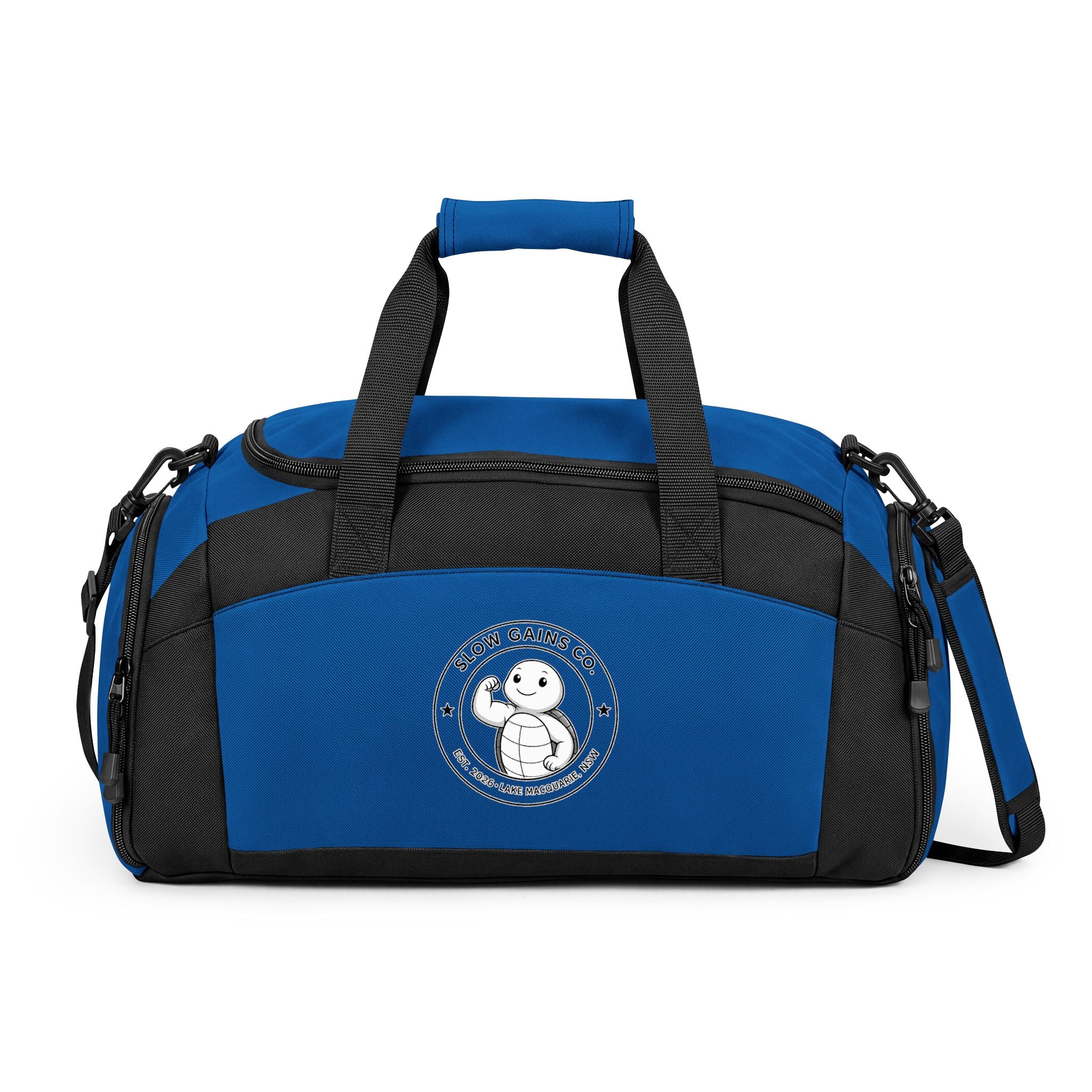 Slow Gains Co. Unisex Gym Duffel Bag – Training & Travel Edition